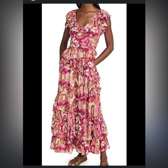 Love The Label Dresses & Skirts - Love the Label Salome Metallic Dress Marrakech Pink Print
